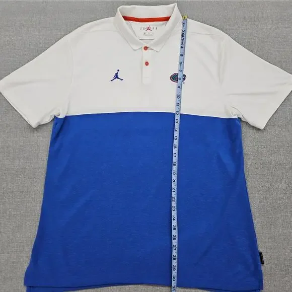 Florida Gators Air Jordan Polo Shirt Mens XL White Blue Football Golf Jumpman - Picture 12 of 16